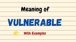 Define Vulnerable, Vulnerability | English Vocabulary Words | Urdu/Hindi