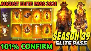 AUGUST ELITE PASS 2021 FREE FIRE | FREE FIRE AUGUST ELITE PASS FULL REVIEW | ELITE PASS SEASON 39 FF