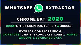 WhatsApp Groups Link Finder | WhatsApp Contacts Extractor | WhatsApp Groups Scraper Extension Free