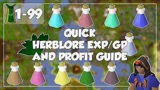 How to Make Profit with Herblore and Exp/Gp Guide - 1-99 Herblore - Old School Runescape/OSRS