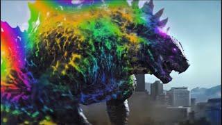 All Evolved Godzilla Scenes but He’s Rainbow