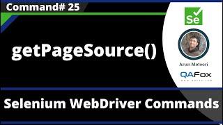 getPageSource() Command - Selenium WebDriver