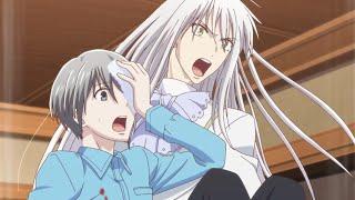 Akito hits Yuki's head and bleed, Ayame to the rescue - Fruits Basket 2nd Season Episode 24