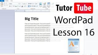 WordPad - Tutorial 16 - Ruler Options