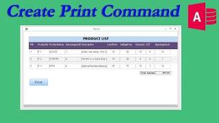 create print command in access report