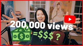 How much YouTube paid me for 200,000 views #youtube #monetization #feisworld