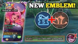 CICI NEW EMBLEM FOR FAST ITEM AND FAST CLEAR! (must try!) | CICI VS. RUBY -MLBB