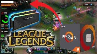 League of Legends Ryzen 3 2200G VEGA 8 + 16GB RAM GAME FPS BENCHMARK TEST