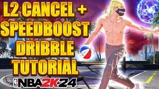 NBA 2K24 L2 CANCEL + SPEEDBOOST GLITCH DRIBBLE TUTORIAL w/ HANDCAM for TALL GUARDS! HOW to L2 CANCEL