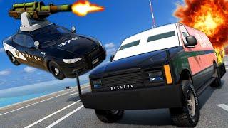 I Gave All The Cops a CANNON For Police Chases in BeamNG Drive Mods!