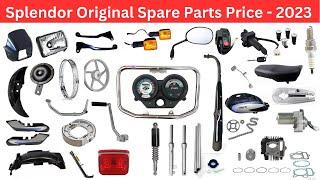 Splendor Spare Parts Price List  2023|Hero Honda Splendor Plus All Spare Parts Price |Original Parts