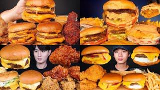 ASMR Burgers Mukbang Compilation  | Cheese burger Asmr | Satisfying Eating Sounds