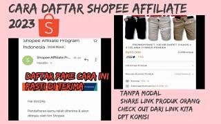 cara daftar shopee affiliate 2023