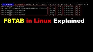 fstab in linux explained |adding partitions in file system table(/etc/fstab)| Linux fstab field