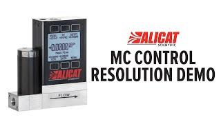 Alicat Mass Flow Controller: Demo - Control Resolution