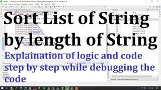 How to Sort List of Strings by length | data structure | algorithm | string coding question