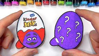 DIY Grimace Kinder Joy Paper Craft / How to Make / Easy Paper Craft Ideas