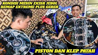 HANCUR SUDAH!! KONDISI MESIN ZX25R JEBOL PISTON DAN KLEP PATAH