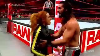 Becky Seth Vs Zelina Andrare Becky Save Seth Rollins