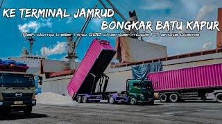 Full Basuri || Ikut Dump Trailer Hino 500 Mbois Bongkar Batu Kapur Ke Pelabuhan Jamrud Tanjung Perak