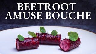 Learn to make BEETROOT CYLINDERS at home | Fine Dining Amuse Bouche