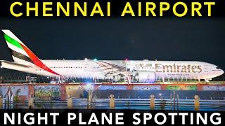 CHENNAI AIRPORT - Landing & Take off | Night PLANE SPOTTING