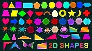 2D Shape Names | 50+ Two Dimensional Shape Names | Geometrical and Other Shapes Vocabulary