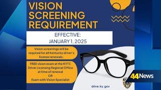 Kentucky to require vision screenings to renew driver's licenses