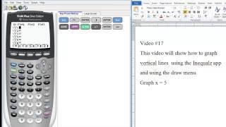 TI-84 Tutorial: Graphing Vertical Lines (x = 5)