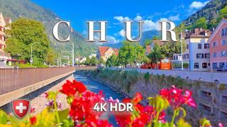 Switzerland Chur  Exploring the Beauty of Graubünden 4K HDR / OLDEST CITY Evening Walking tour