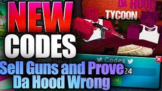 Sell Guns and Prove Da Hood Wrong CODES - ROBLOX 2024