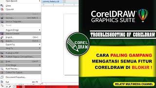 Cara Mengatasi CorelDRAW tidak bisa Save As | How To fix corelDRAW CAN'T Save , export file , print