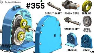 Designing a Reduction Spur Gear Box Made Easy: Step-by-Step Tutorial  | design with ajay |