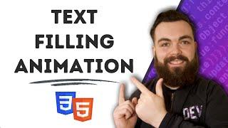 Text Filling CSS Animation | HTML CSS