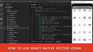 How to use React Native Vector Icons | React Native | Android App | React Native Vector Icon Project