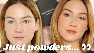 Soft Natural Glam Using ONLY Powders