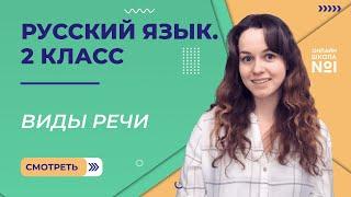 Видеоурок 1. Виды речи. Русский язык 2 класс