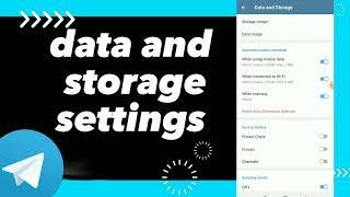 How To Find Data And Storage Settings On Telegram App