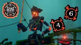 Getting closer to level 700 while grinding for golden bones (678-1000) | Sea Of Thieves