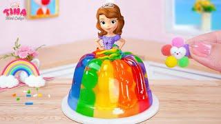 Sofia Princess Jelly CakeTop Miniature Rainbow Disney Princess Cake Decorating By Tina Mini Cakes