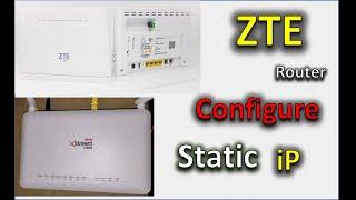 how to configure static ip in ZTE router | How to set a static IP address | Static ip@DoubtEnd