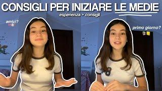 CONSIGLI PER INIZIARE LE MEDIE!🫶 (primo giorno, la mia esperienza, esami ￼& more)