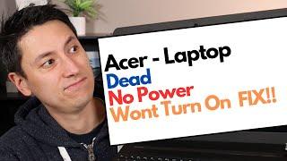 Acer Laptop Computer - Dead / No Power / Wont Turn On Fix