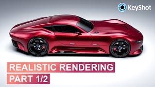 KeyShot Realistic Car Rendering Part 1/2 ( Beginner Tutorial )