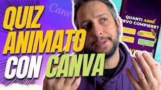 Come Creare un QUIZ ANIMATO con CANVA | Tutorial Canva Super Esclusivo