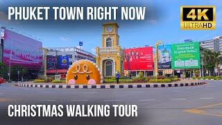 Christmas Walking Tour in Phuket Town, December 2024, Part 1. Phuket Thailand Right Now!