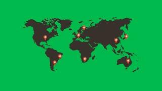 Green Screen World Map Locator Animation | 4K | Global Kreators