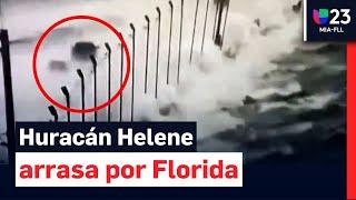 Marejada ciclónica de Huracán Helene deja escenas de terror en costas de Florida