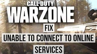 Fix "Unable to Access Online Services" - Connection Failed problem in warzone