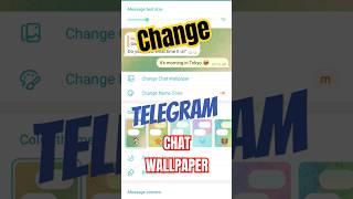 How to change telegram Chat Wallpaper? #shortsfeed #shorts #telegram #wallpapersetting